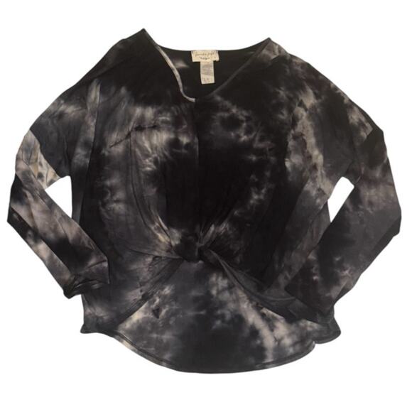 Lavender Field Tie Dye Blouse Womens Small Oversized Goth Witchy Grunge Hi Low - Picture 1 of 7